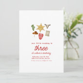 Cowboy Westerne verjaardagsfeestje uitnodiging Sja (Staand voorkant)