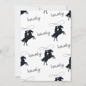 Cowboy Westerne verjaardagsfeestje uitnodiging Sja (Achterkant)