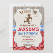 Cowboy westerne verjaardagsuitnodiging jongen rust kaart (Voorkant)