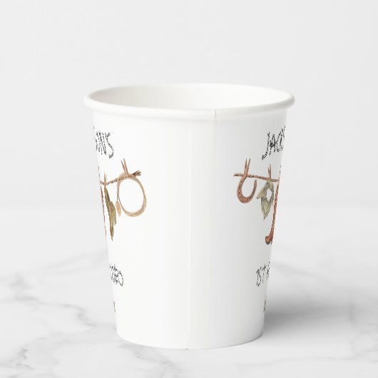 Cowboy Westerne waslijn Verjaardag Papieren Bekers (Rechts)