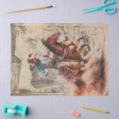 Cowboy Westerne Waterverf Decoupage Tissue Paper Tissuepapier (Craft)