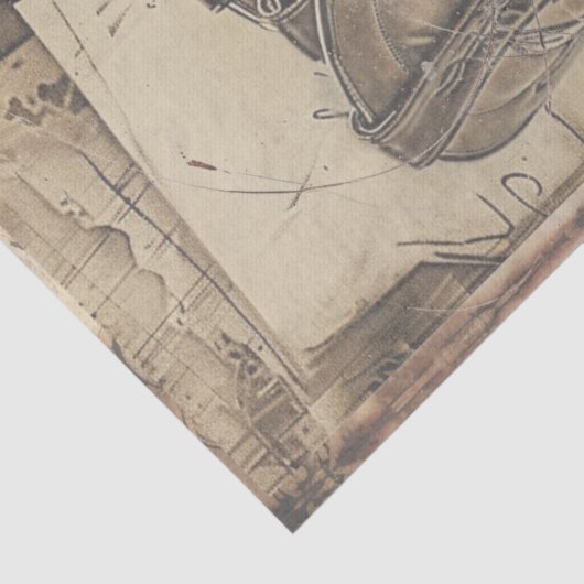 Cowboy Westerne Waterverf Decoupage Tissue Paper Tissuepapier (Detail)