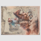 Cowboy Westerne Waterverf Decoupage Tissue Paper Tissuepapier (Voorkant)