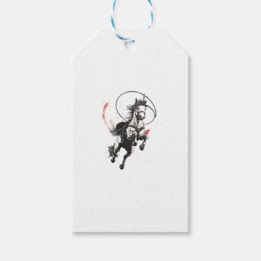 Cowboy Westerse Eenhoorn (1) Cadeaulabel (Voorkant)