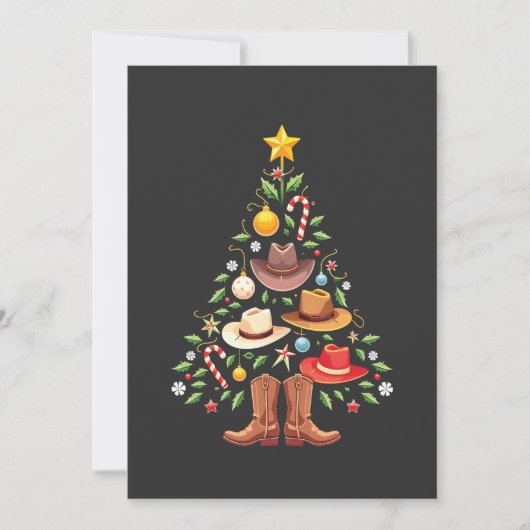 Cowboy Westerse Kerstboom Sinterklaas  Kaart (Voorkant)