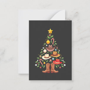 Cowboy Westerse Kerstboom Sinterklaas Notitiekaartje