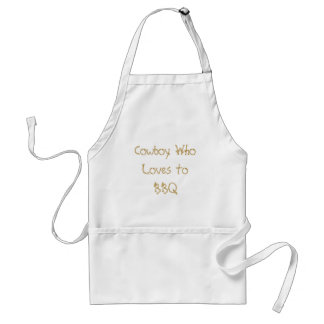 Cowboy Who houdt van BBQ Standaard Schort