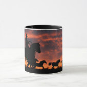 Cowboy Wild Herd van paarden Western Mok (Midden)