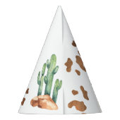 Cowboy Wild West 1e Rodeo verjaardagsfeestje Feesthoedjes (Achterkant)