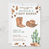 Cowboy Wild West 1e Rodeo verjaardagsfeestje Kaart (Voorkant)