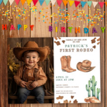 Cowboy Wild West 1e Rodeo verjaardagsfeestje