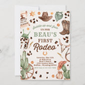 Cowboy Wild West 1st Rodeo Ranch Birthday Party Kaart (Voorkant)