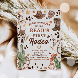 Cowboy Wild West 1st Rodeo Ranch Birthday Party Kaart