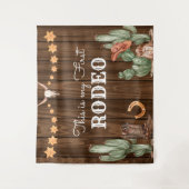 Cowboy Wild West 1st Rodeo Ranch Birthday Party Wandkleed (Voorkant)