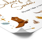 Cowboy Wild West Baby shower Baby's zijn zoet Poster (Hoek)