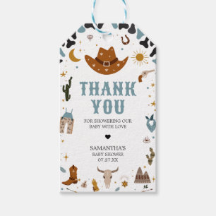 Cowboy Wild West Baby shower Favor Tags Cadeaulabel