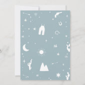 Cowboy Wild West Baby shower Kaart (Achterkant)