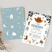Cowboy Wild West Baby shower Kaart