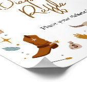 Cowboy Wild West Baby shower Luier Raffle Poster (Hoek)
