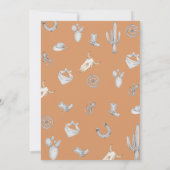 Cowboy Wild West Baby shower Uitnodiging Sjabloon (Achterkant)