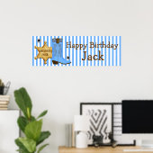 Cowboy Wild West Banner Poster (Thuiskantoor)