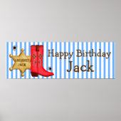 Cowboy Wild West Banner Poster (Voorkant)