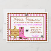 Cowboy Wild West Birthday-uitnodigingen Kaart (Voorkant)