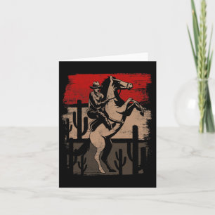 Cowboy Wild West Country Horseck Riding Horse Retr Kaart