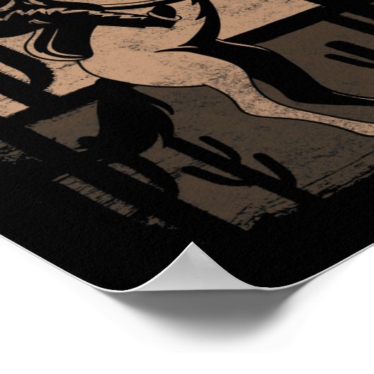 Cowboy Wild West Country Horseck Riding Horse Retr Poster (Hoek)