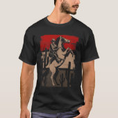 Cowboy Wild West Country Horseck Riding Horse Retr T-shirt (Voorkant)