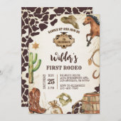 Cowboy Wild West eerste rodeo verjaardag Kaart (Voorkant / Achterkant)