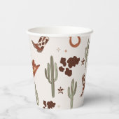 Cowboy Wild west Eerste rodeo verjaardagsfeestje Papieren Bekers (Achterkant)