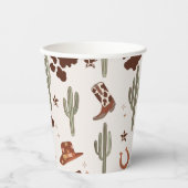 Cowboy Wild west Eerste rodeo verjaardagsfeestje Papieren Bekers (Voorkant)