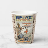 Cowboy Wild West Naam toevoegen Verjaardagsfeest Papieren Bekers (Achterkant)