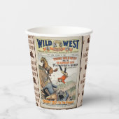 Cowboy Wild West Naam toevoegen Verjaardagsfeest Papieren Bekers (Voorkant)