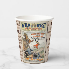 Cowboy Wild West Naam toevoegen Verjaardagsfeest Papieren Bekers