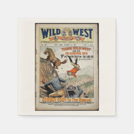 Cowboy Wild West Naam toevoegen Verjaardagsfeest Servet