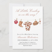 Cowboy Wild West Rodeo Baby Shower Kaart (Voorkant)