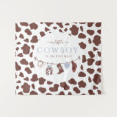 Cowboy Wild West rodeo blauw baby shower Wandkleed (Voorkant (horizontaal))