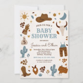 Cowboy Wild West Rodeo Ranch Baby shower Kaart (Voorkant)