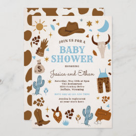 Cowboy Wild West Rodeo Ranch Baby shower Kaart
