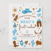 Cowboy Wild West Rodeo Ranch Birthday Party Kaart (Voorkant)