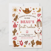 Cowboy Wild West Rodeo Ranch Birthday Party Kaart (Voorkant)