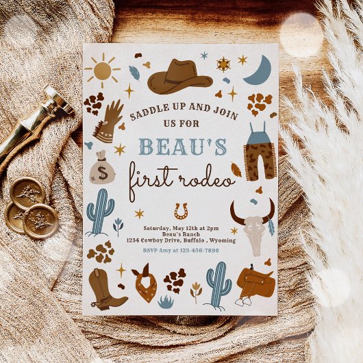 Cowboy Wild West Rodeo Ranch Birthday Party Kaart