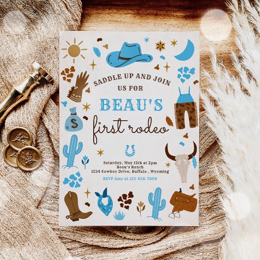 Cowboy Wild West Rodeo Ranch Birthday Party Kaart
