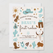 Cowboy Wild West Rodeo Ranch Birthday Party Kaart (Voorkant)