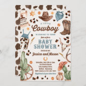 Cowboy Wild West Rodeo Ranch Boy Baby shower Kaart (Voorkant / Achterkant)
