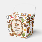 Cowboy Wild West Rodeo Ranch | Rustic Western Baby Bedankdoosjes (Voorkant Zijde)