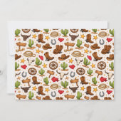 Cowboy Wild West Rodeo Ranch | Rustic Western Baby Kaart (Achterkant)