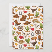 Cowboy Wild West Rodeo Ranch | Rustic Western Baby Kaart (Achterkant)